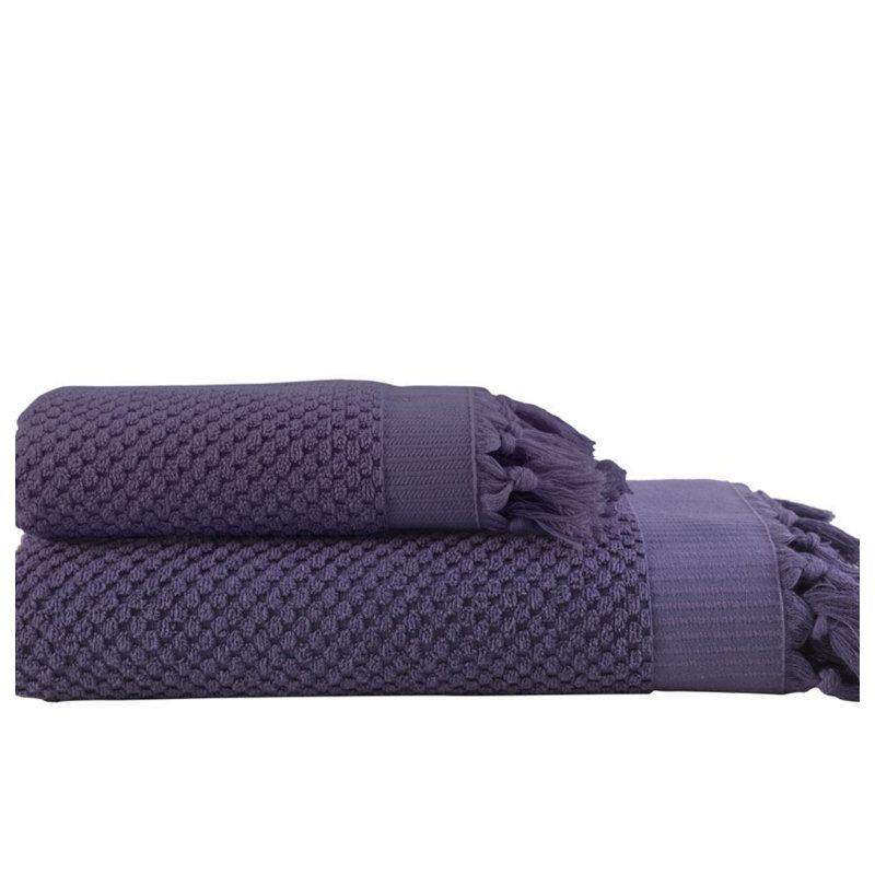 Drumm 100% Cotton Waffle Bath Sheet, Purple