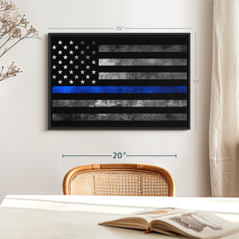 " Police Flag ", 17" H x 25" W