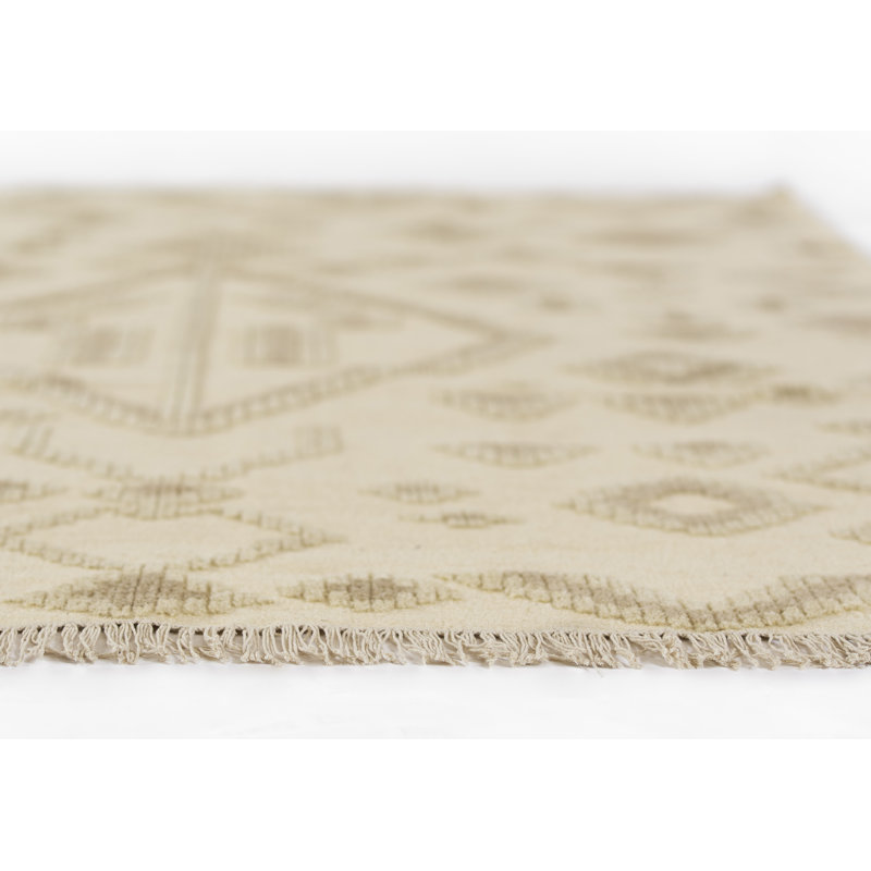 Bristol Geometric Area Rug in Beige/Brown, Rectangle 2' X 3'