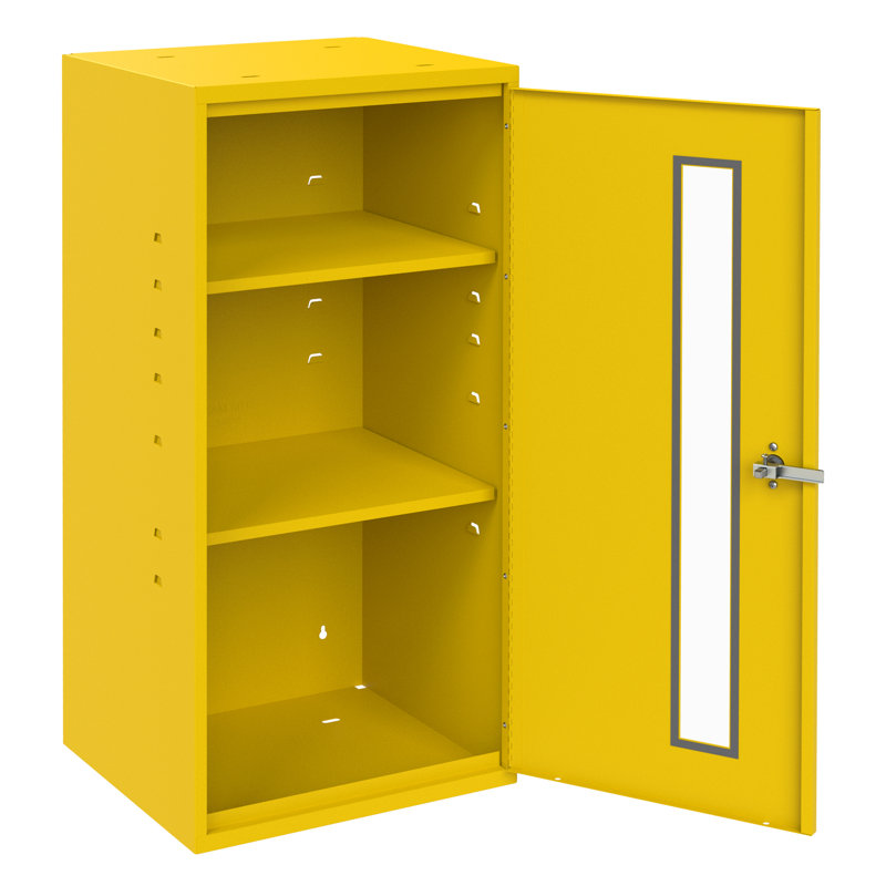 Steel Single Storage Cabinet ( 30'' H x 13.75'' W x 12.75'' D), Yellow