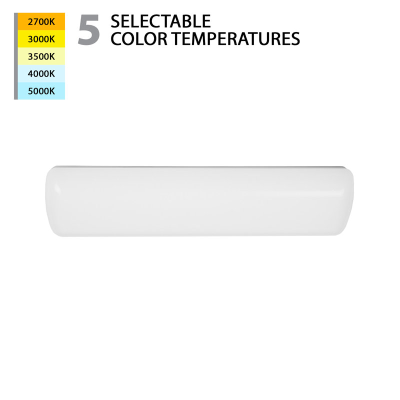 Plafonnier encastré 1 lumière DEL Flo, H 2,52 po x l 5,32 po x P 24 po