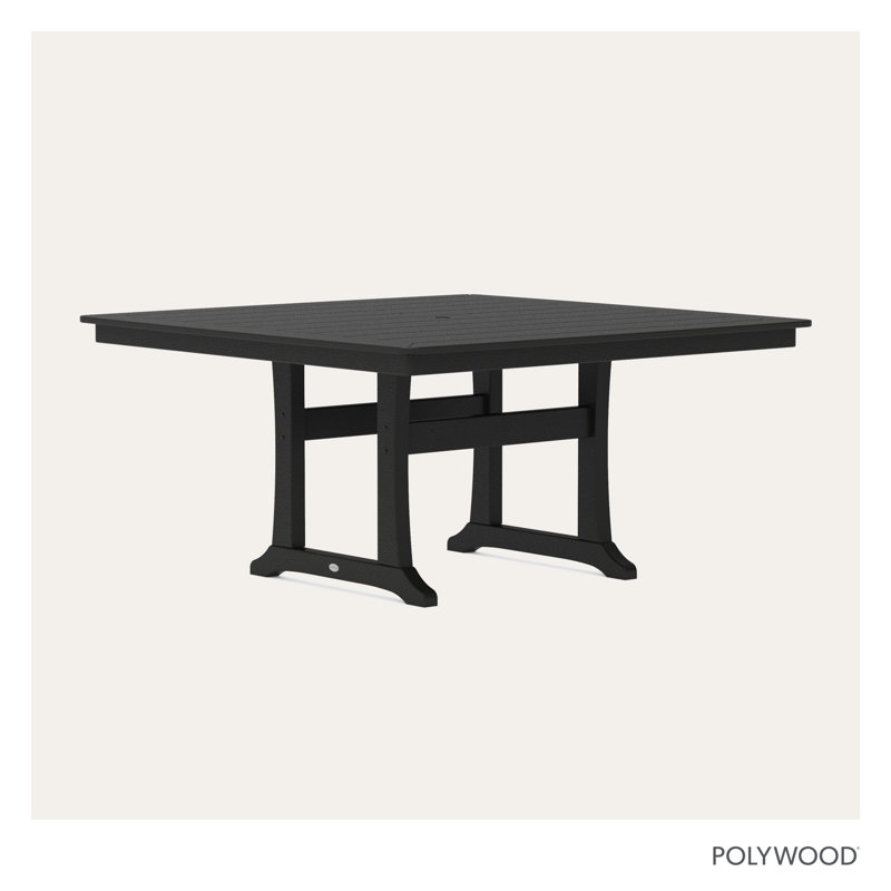 Nautical Trestle 59" Dining Table, Black