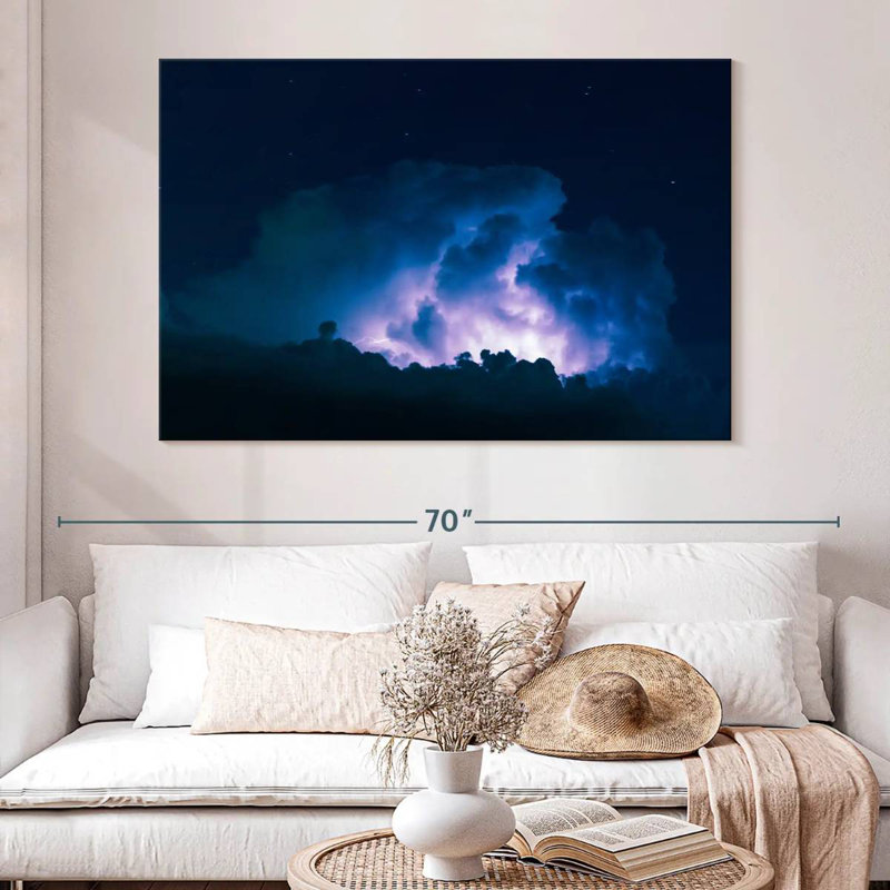 Alvord Lightening At Night, 30" H x 45" W