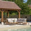 Garden Furniture Set 5 Seaters In Oiled Acacia
