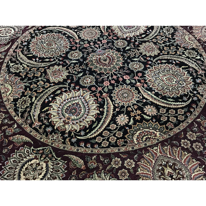 Wool Oriental Area Rug, Round 8'