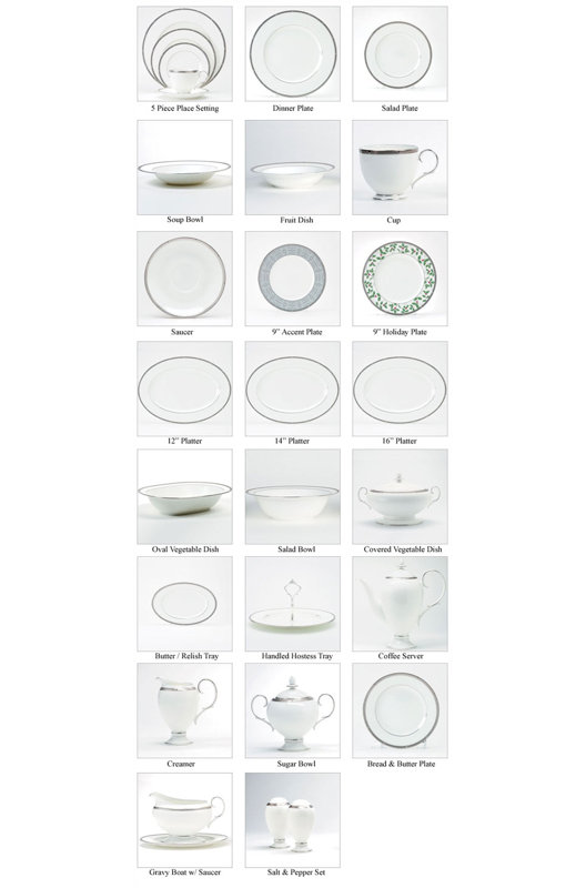 Rochelle Platinum Dinnerware Collection