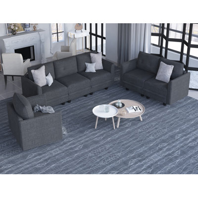 Tomario 3 - Piece Upholstered Living Room Set With Storage Ottoman