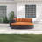 Convene 79" Wide Outdoor Wicker Patio Daybed with Cushions-678058605
