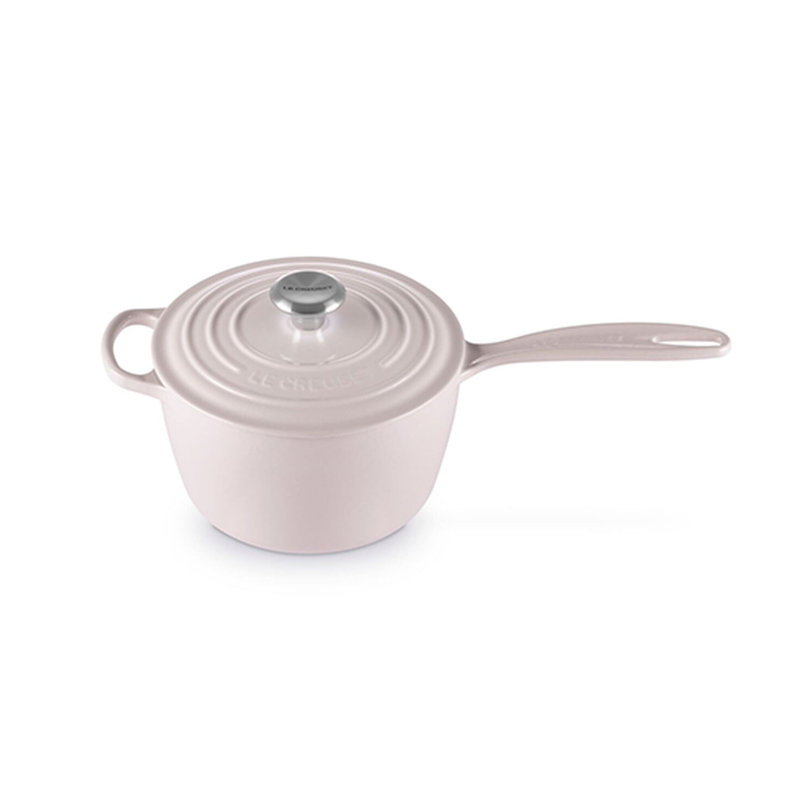 Le Creuset Enameled Cast Iron Saucepan with Lid, 1.75 qt., Shallot