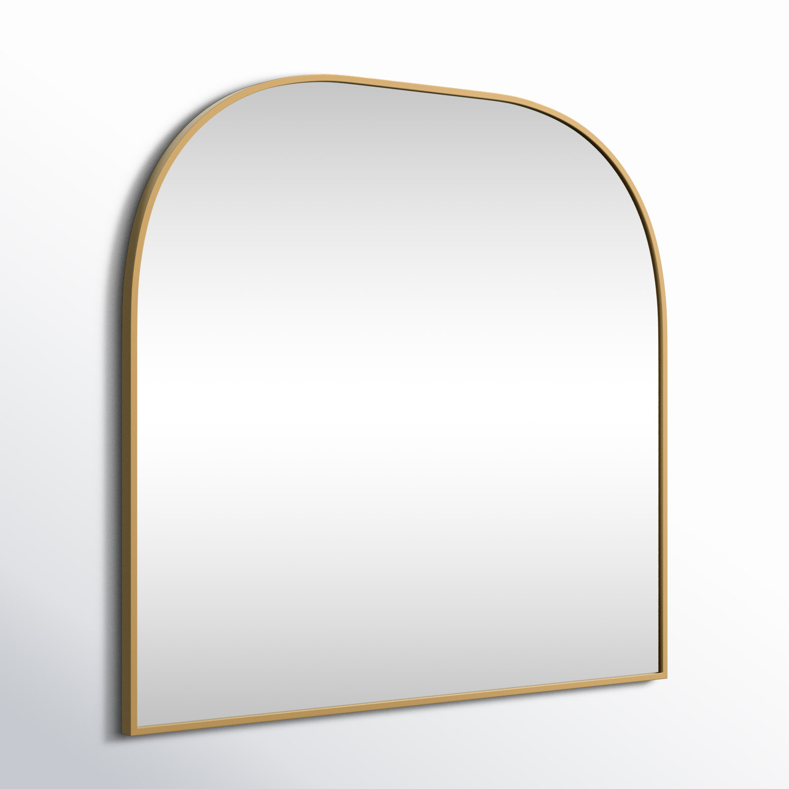 Sabine Metal Wide Arch Wall Mirror, Brass, 34" x 36"