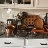 Best Buy: Gotham Steel 15pc Non Stick Cookware Set Hammered Copper 2984