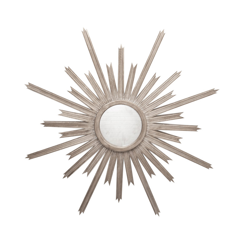 Starlata Metal Wall Mirror, Champagne Silver Leaf