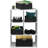 Sorbus Stackable Wicker Woven Basket with Handles 7 Pack in Black