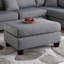 Canapé modulaire réversible en polyfibre avec repose-pieds