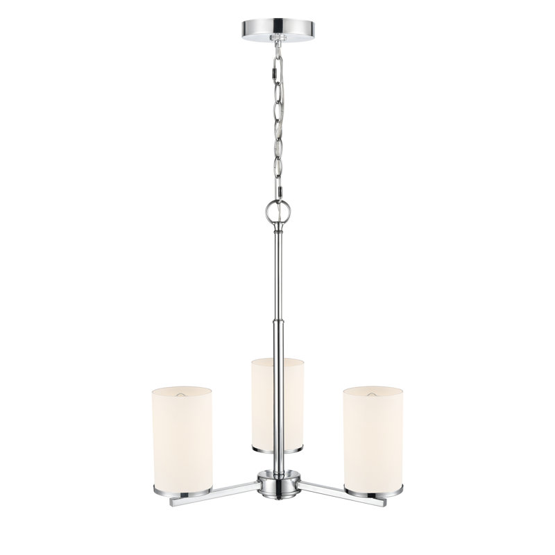Verlana 19" 3-Light Chandelier - Chrome, Chrome