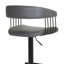 Tabouret de bar pivotant à hauteur réglable avec accoudoirs et base piédestal Demetrik-373467547-376710739
