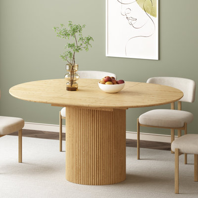 Solid Wood Extendable Round Dining Table