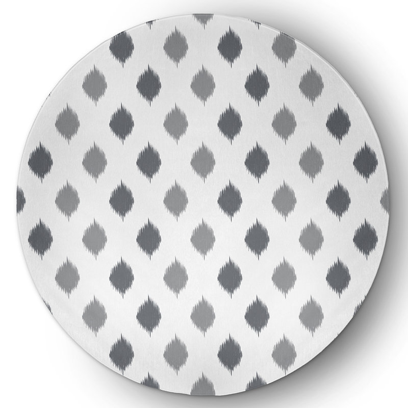 Axelle Chenille Polka Dots Indoor Rug, Round 5'