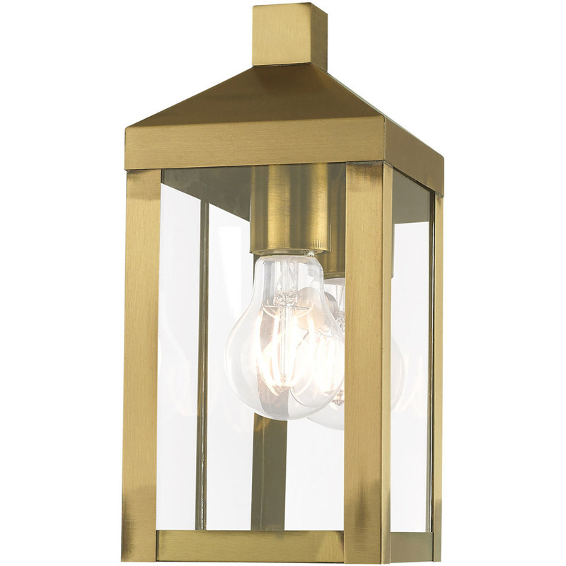 Lantern Head, 10.5" H x 5" W x 5" D, Antique Brass