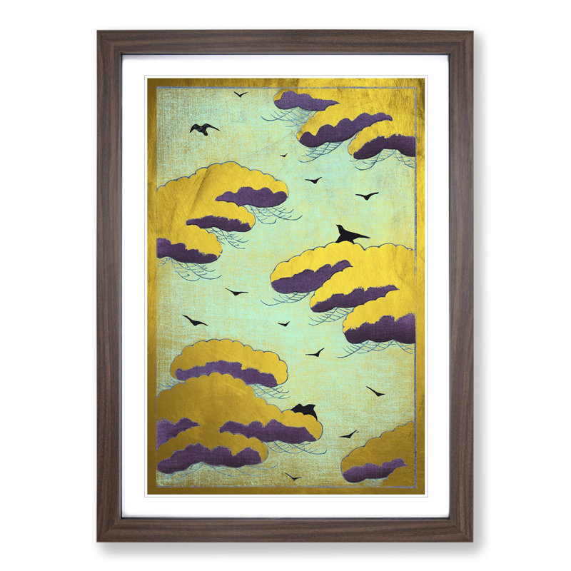 Golden Slumber - Picture Frame Painting, 36cm H x 27cm W x 2cm D, Walnut Framed