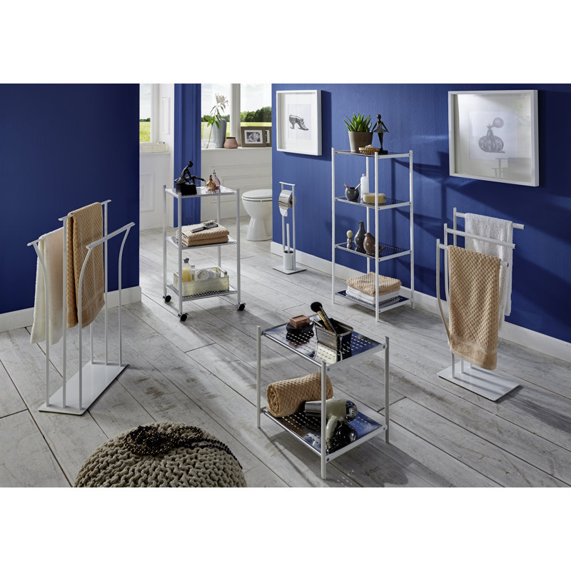 Free-Standing Toilet Roll & Brush Holder