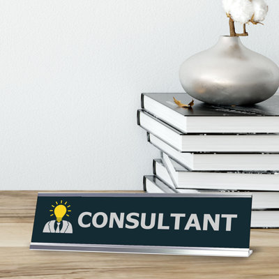 Consultant Bulb Desk Sign