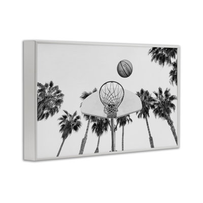 Basketball Hoop with Palms Giclee Art by Sisi and Seb