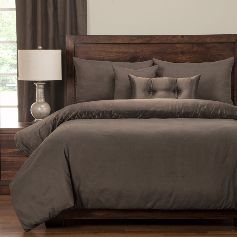 Gateway Traditional Satin Duvet Cover & Insert, Queen, Peppercorn