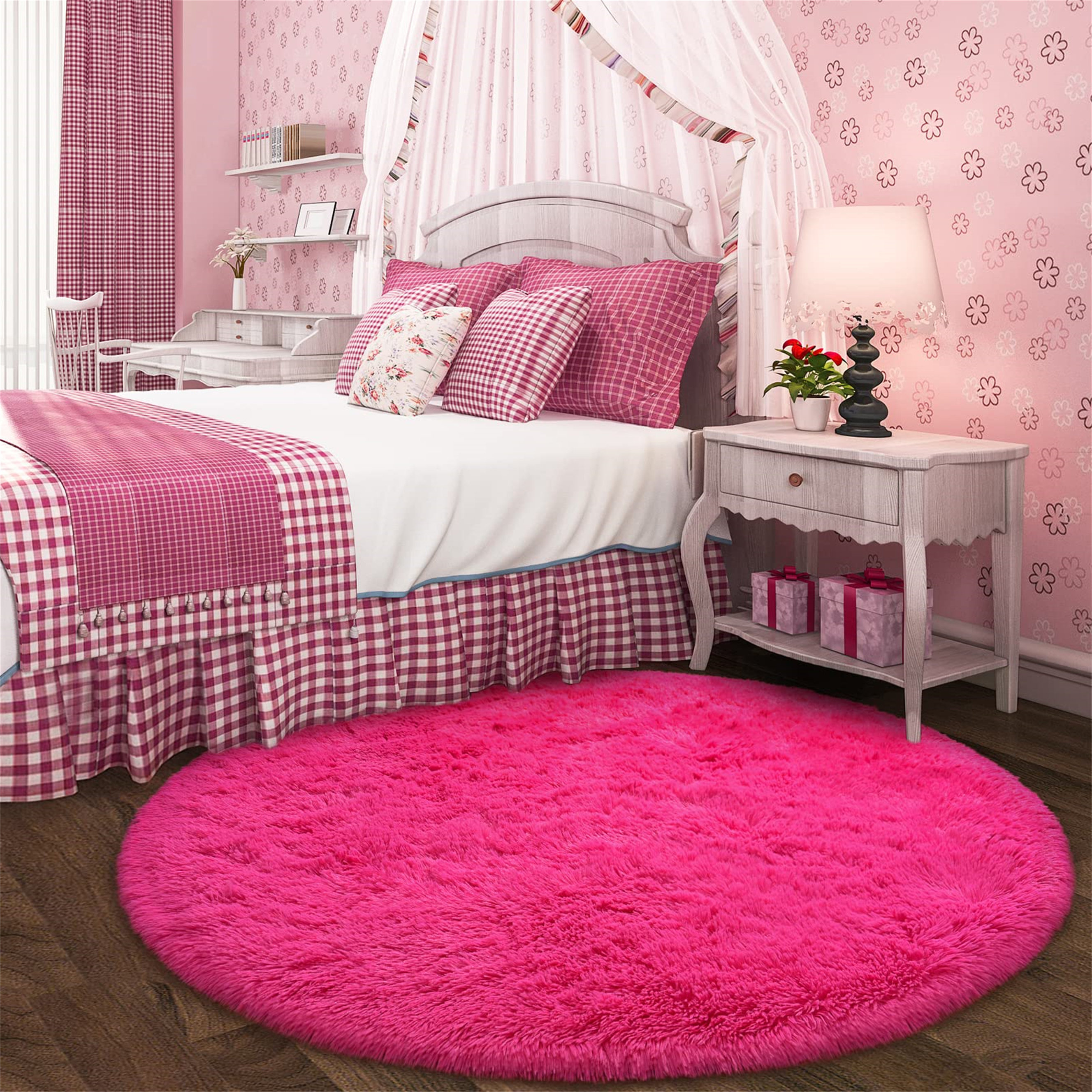 Mercer41 Round Rug for Girls Bedroom | Wayfair