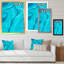 «Luxury Turquoise Marble River VII», reproduction d'art moderne sur toile-2108119896-2108119902
