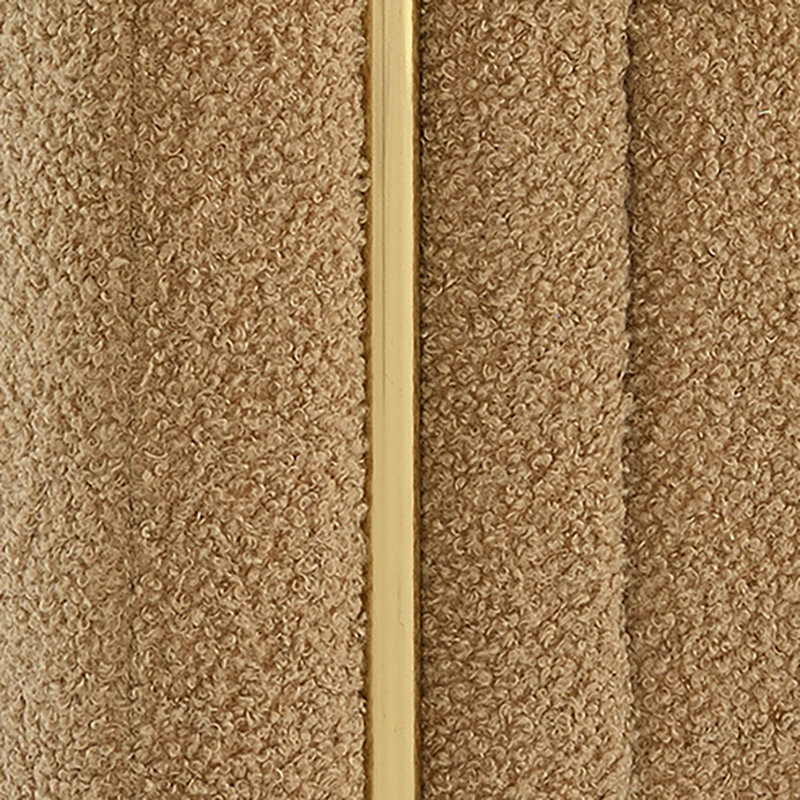 Banc de rangement rembourré en tissu entièrement Teddy, Café