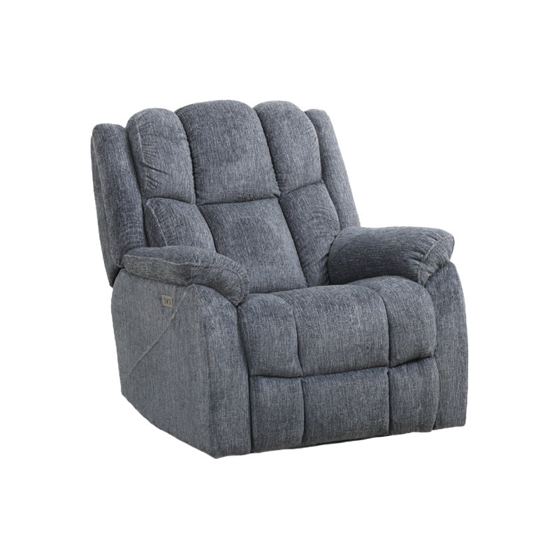 Fauteuil inclinable - Tissu - Ardoise Calgary, Bleu