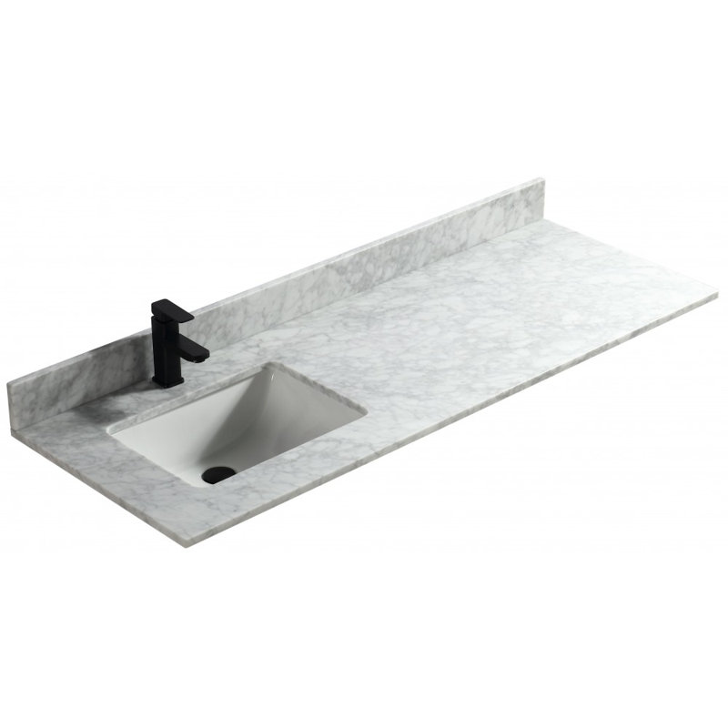 Comptoir en marbre 60 po avec 1 lavabo encastré