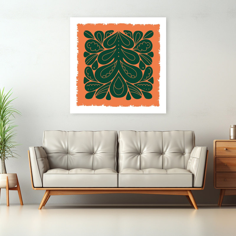 Impression d'art mural Nordic Folk Tree, 48" H x 48" W