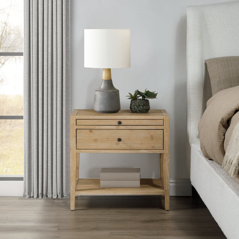 Table de chevet 25 po Pecor, Naturel