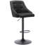 Tabouret de bar pivotant avec dossier, tabouret de bar touffeté en tissu réglable, fauteuil de bar rembourré à hauteur de comptoir pour la cuisine et le café-950477529-950477531