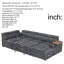 Canapé modulaire en tissu avec repose-pieds Tilena-507109167