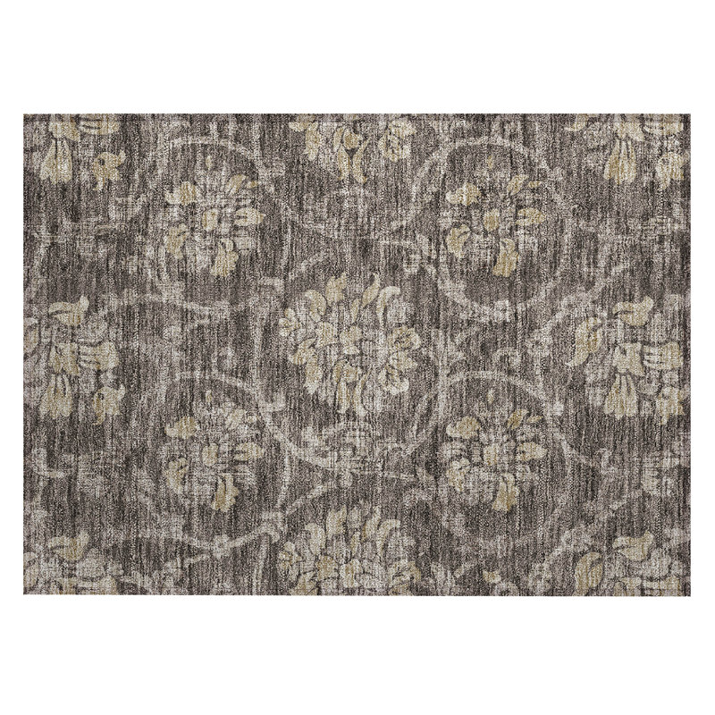 Sudais Washable Floral Rug, Rectangle 1'8" x 2'6"