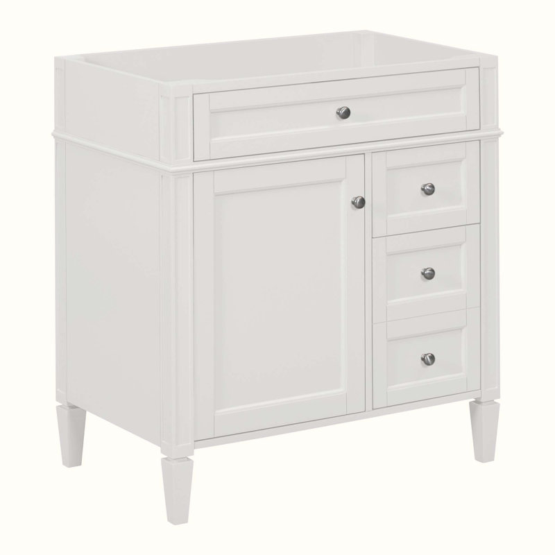 Base de meuble-lavabo simple 29,3 po seulement, Blanc