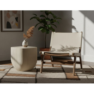 Fauteuil d'appoint en cuir Rawlins