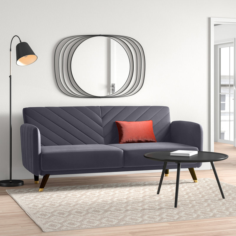 Sinead 3 Seater Velvet Sleeper, Grey