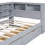 Lit de jour simple en bois gris avec tablette de rangement, 2 tiroirs et rangement-1261573240-1261573243