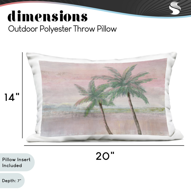 Coussin d'extérieur Sunset Palms at Dusk