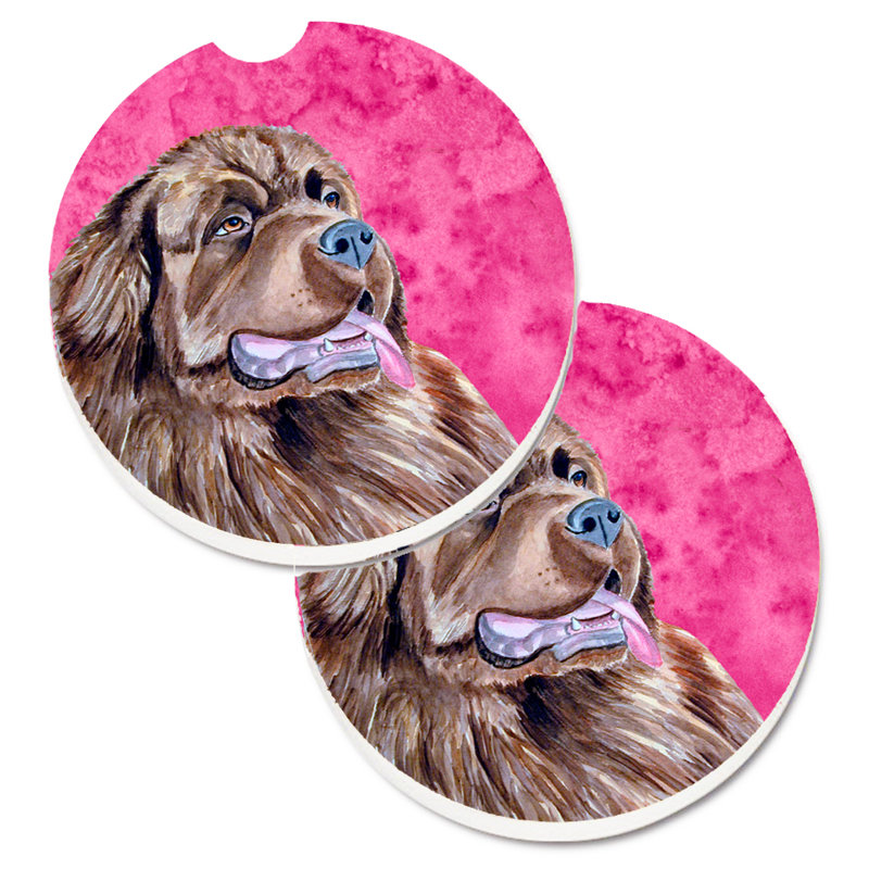 Sous-verre barbu collie voiture, Terre-neuve