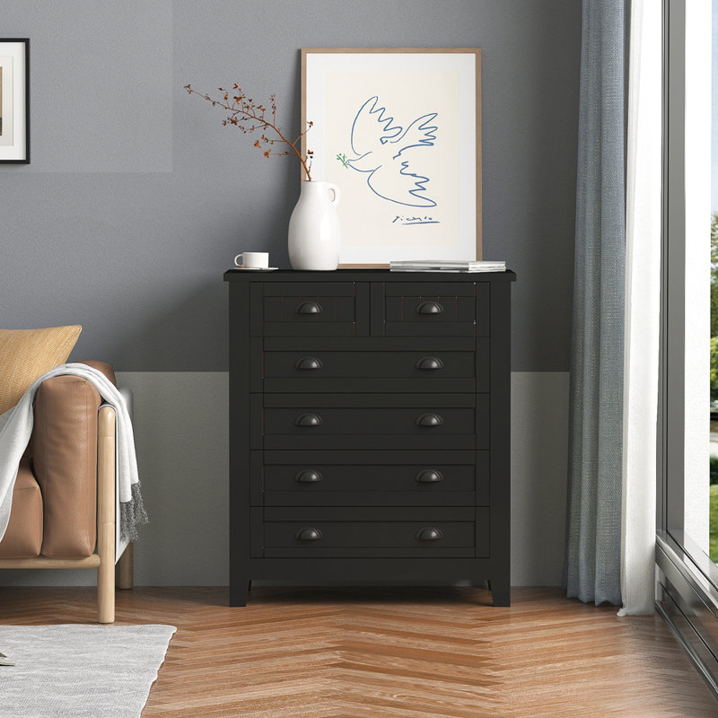 Commode décorative Galles, Noir, H 38,8 po x l 33,9 po x P 17,7 po