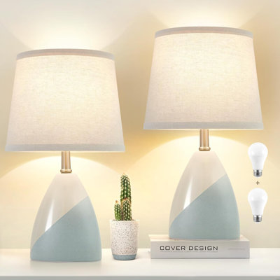 Macel Ceramic USB Bedside Table Lamp