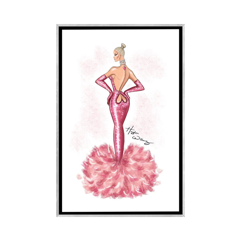 «Valentines Day Couture 2026», reproduction d'art sur toile encadrée, 26 po x 18 po, Toile avec cadre, Silver