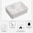 Myhomekeepers 12'' White Ceramic Rectangular Bathroom Sink