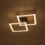 Plafonnier semi-encastré carré à 2 lumières DEL à intensité variable