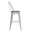Tabouret à hauteur de comptoir toutes saisons avec siège en résine polyester Brinya-1772882687-1772882684
